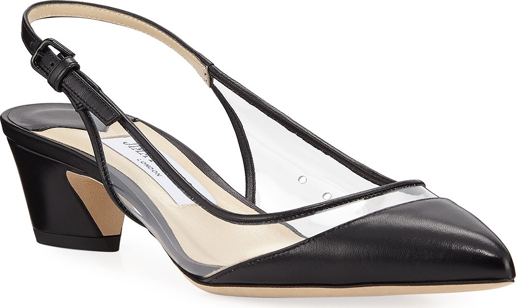 Jimmy Choo Gemma Clear-Sided Slingback Pumps