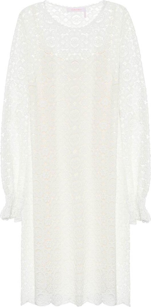 See By Chloé Lace-trimmed cotton-blend minidress