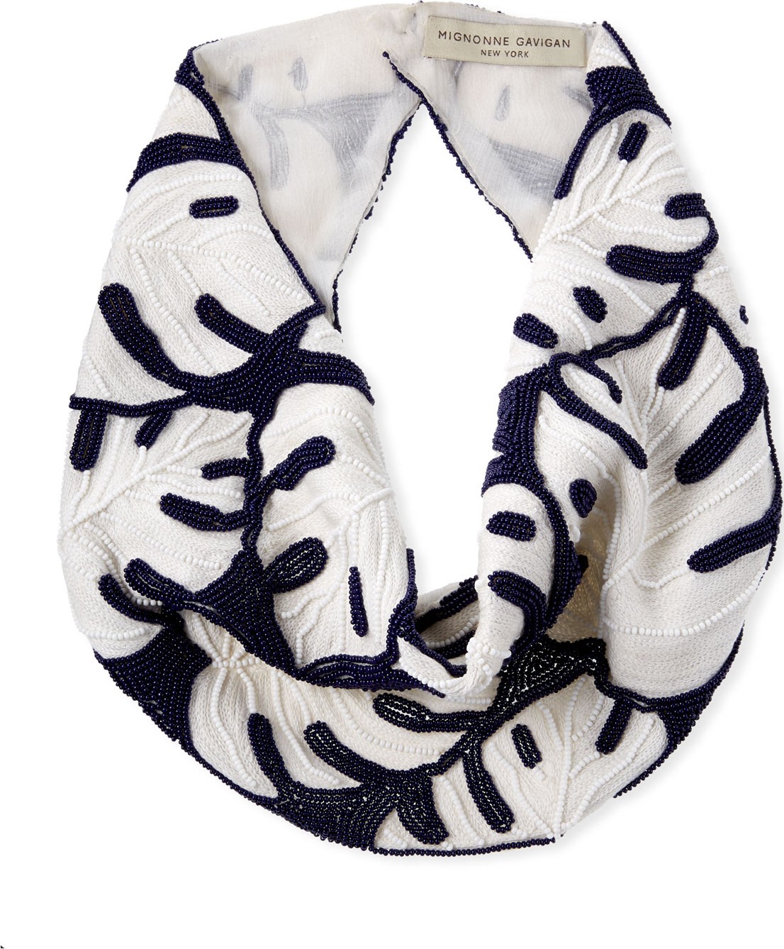 Mignonne Gavigan New York Palmer Beaded Scarf Necklace