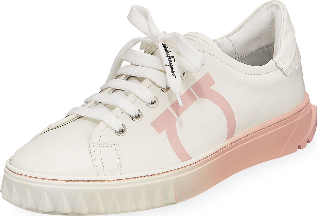 Salvatore Ferragamo Cube 8 Sharktooth-Sole Low-Top Sneakers Salvatore Ferragamo Cube 8 Sharktooth-Sole Low-Top Sneakers