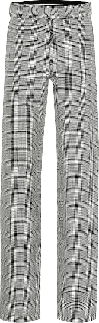 Vetements High-rise houndstooth wool pants