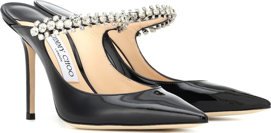 Jimmy Choo Bing 100 patent leather mules