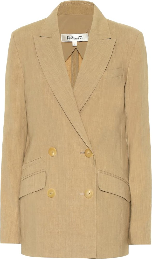 DIANE von FURSTENBERG Madison double-breasted linen blazer