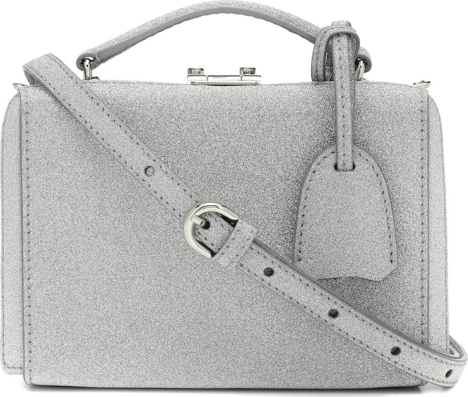 Mark Cross Grace Small Box glitter shoulder bag