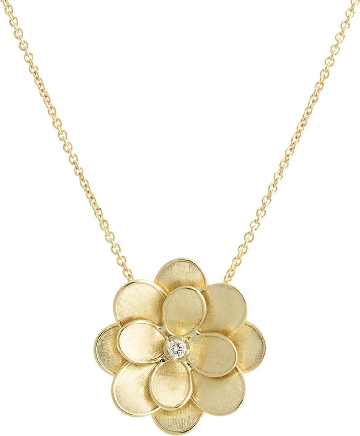 Marco Bicego Petali 18k Flower Pendant Necklace w/ Diamond
