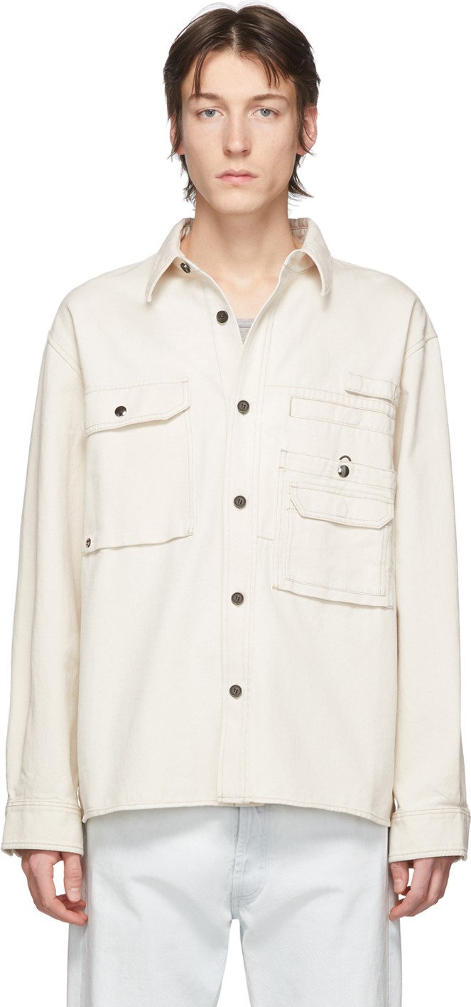 Acne Studios Off-White Twill Vented Jacket