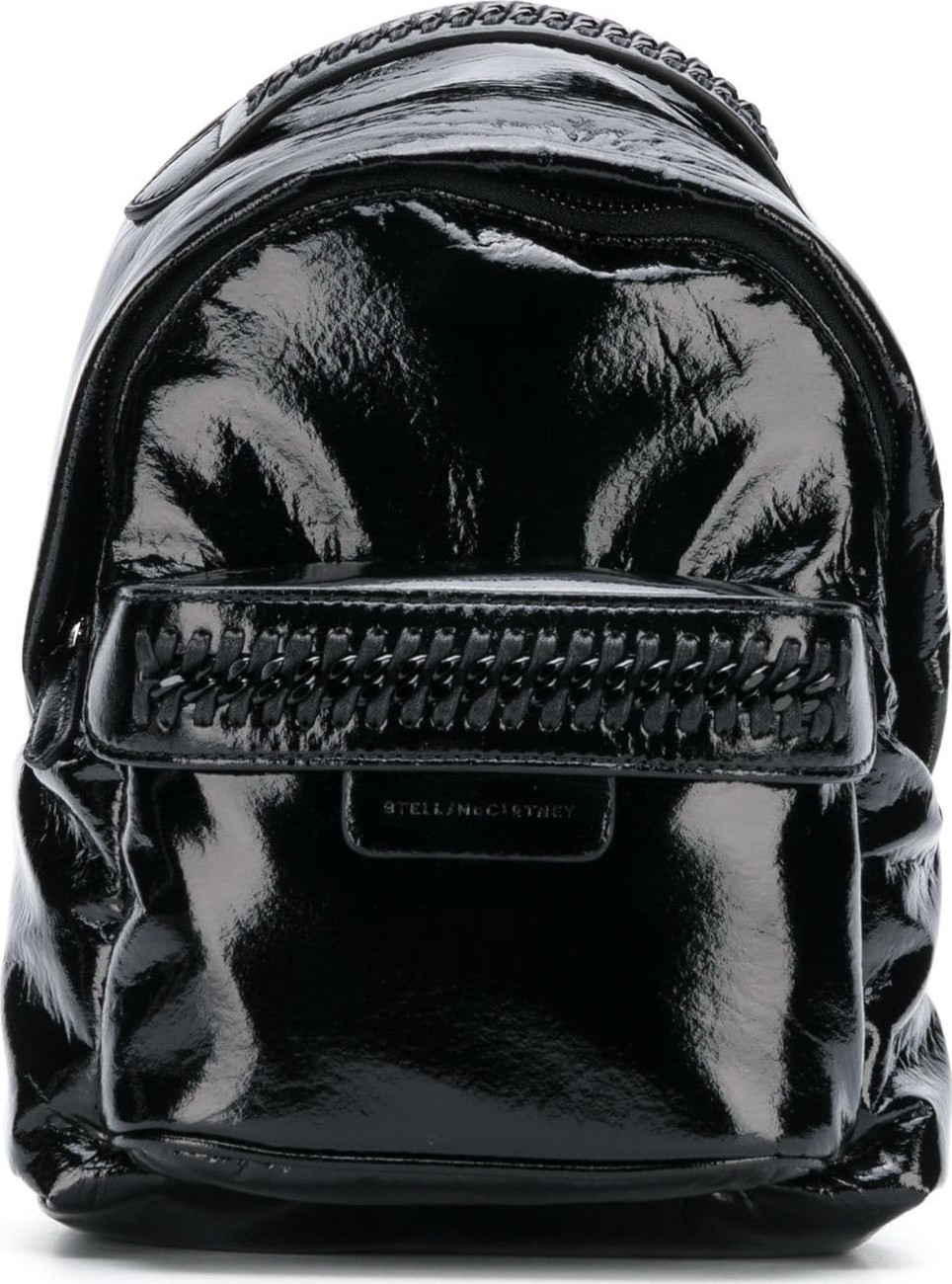 Stella McCartney small faux patent leather falabella backpack