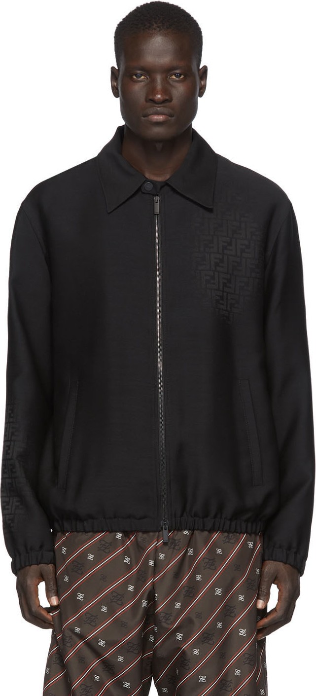 Fendi Black 'Forever Fendi' Shirt Jacket