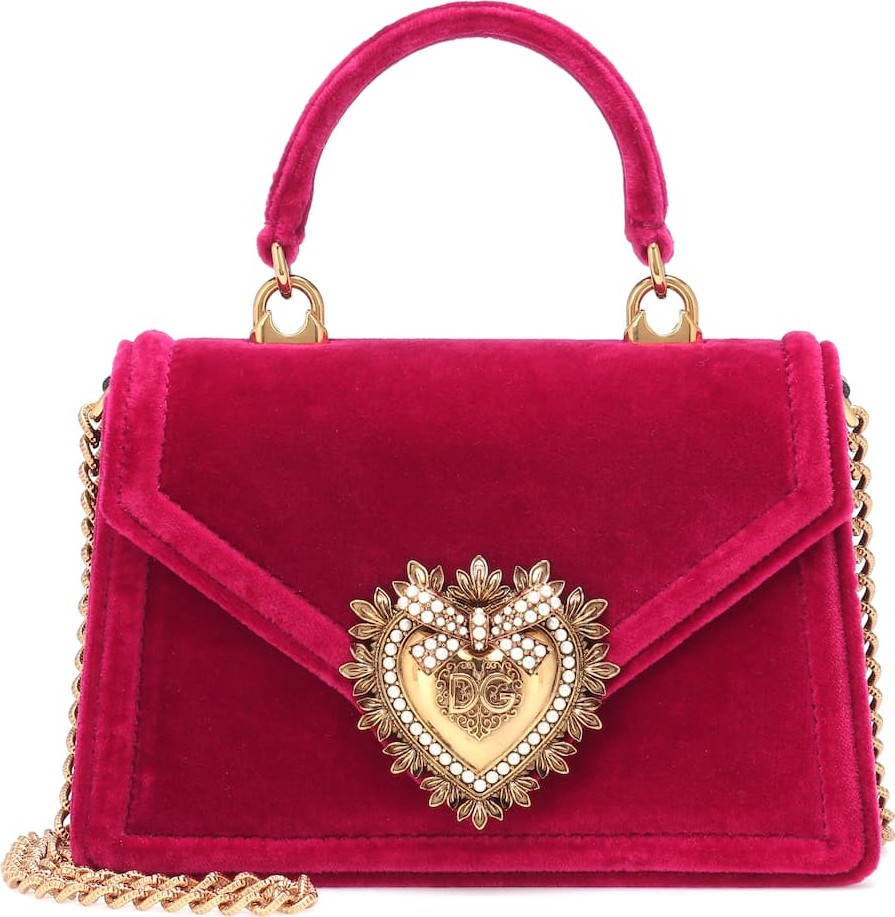 Dolce & Gabbana Devotion Small velvet shoulder bag