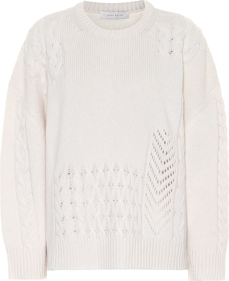 Ryan Roche Open-knit cashmere sweater