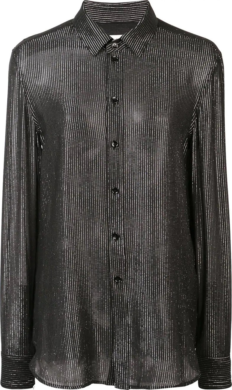 Saloni vernished effect blouse