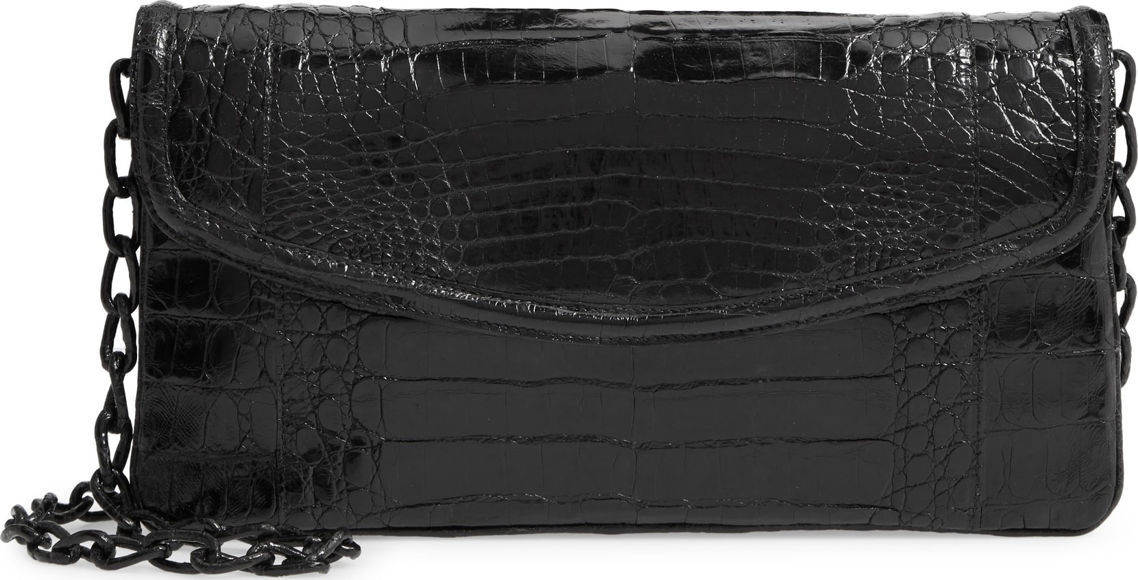 Nancy Gonzalez Small Genuine Crocodile Flap Clutch