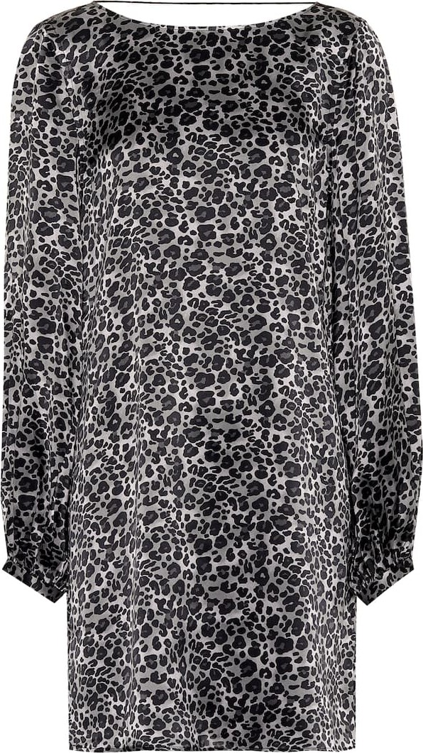 Equipment Leopard silk tunic dress