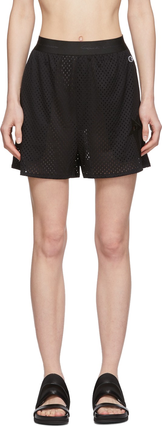 Rick Owens Black Champion Edition Mesh Basketball Shorts Rick Owens Black Champion Edition Mesh Basketball Shorts