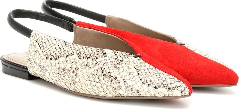 Mercedes Castillo Evetta leather slingback ballet flats