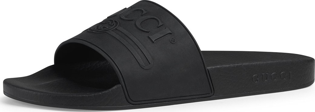 Gucci Gucci Logo Rubber Slide Sandal
