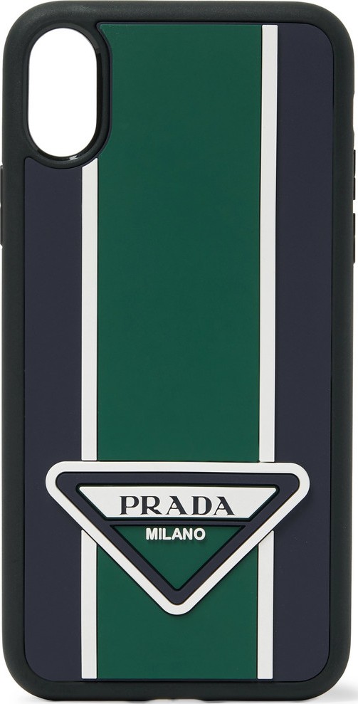 Prada Logo-Detailed Rubber iPhone XS Max Case