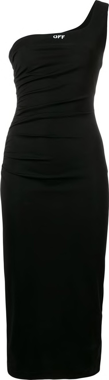 Off White one-shoulder fitted dress