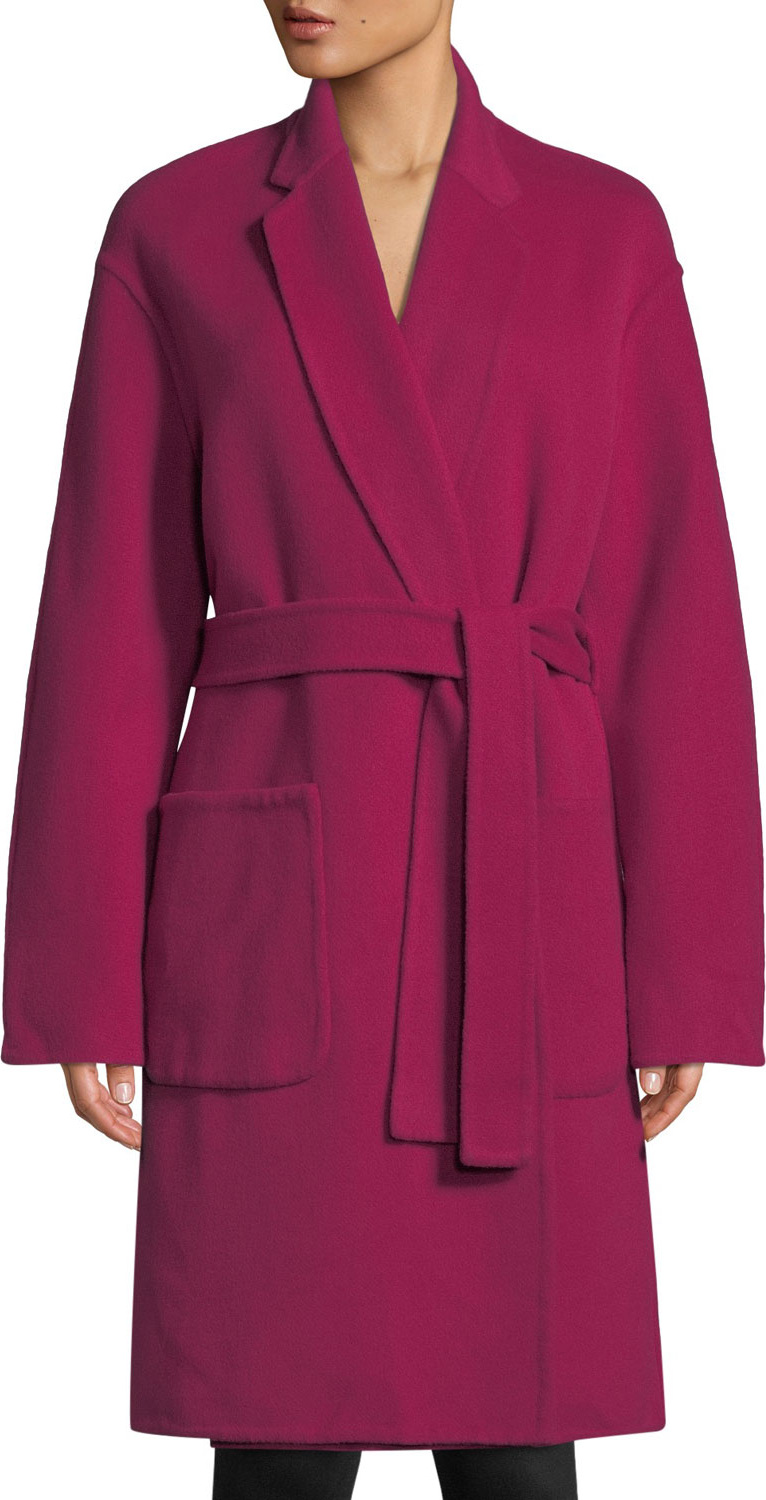 A.L.C. Paige Belted Wool-Blend Coat