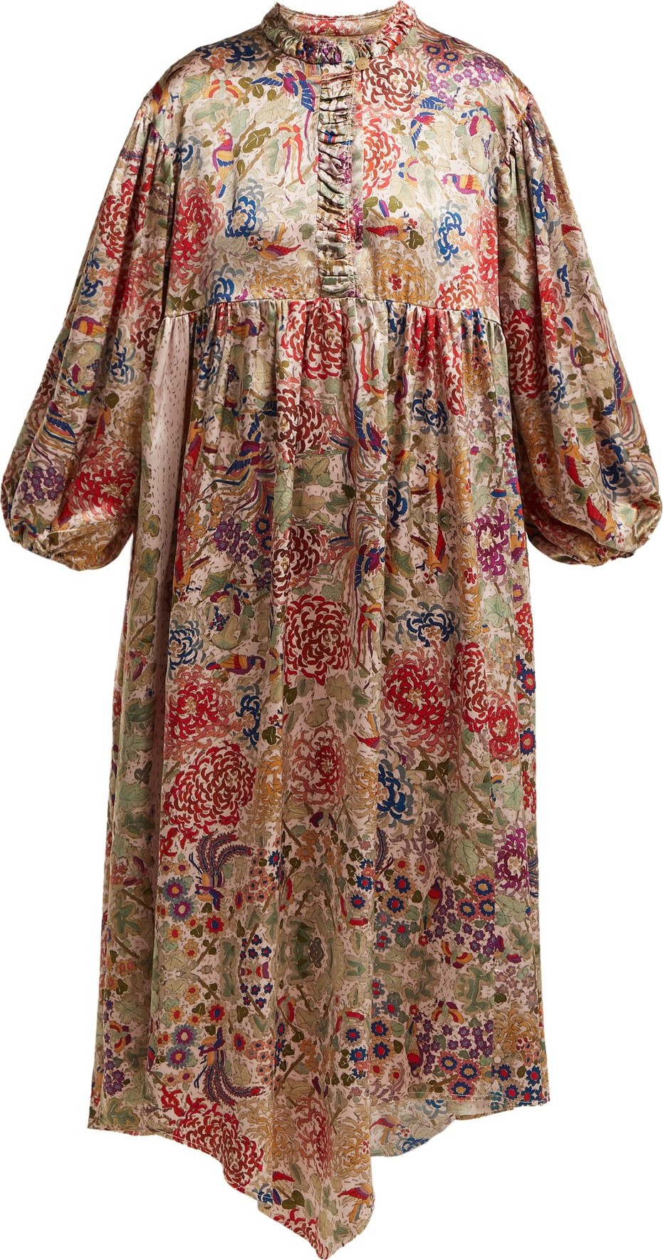 By Walid Paris antique-silk dress