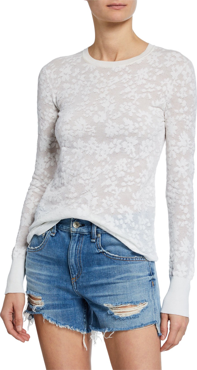 Rag & Bone Perry Crewneck Cotton Pullover Sweater