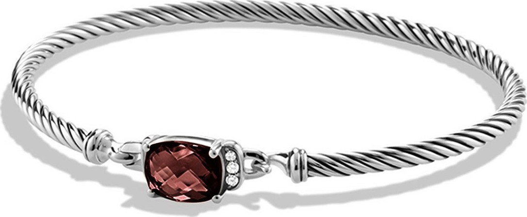 David Yurman Petite Wheaton Bracelet with Hampton Blue Topaz and Diamonds