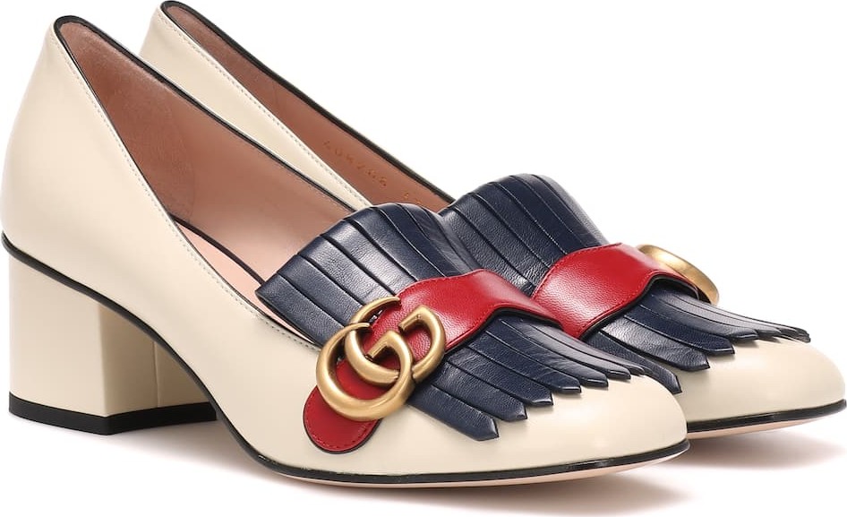Gucci Leather loafer pumps