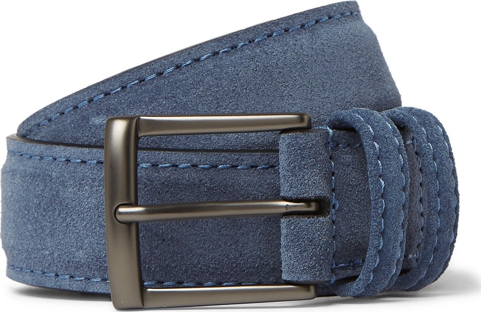 Anderson's 3.5cm Blue Suede Belt