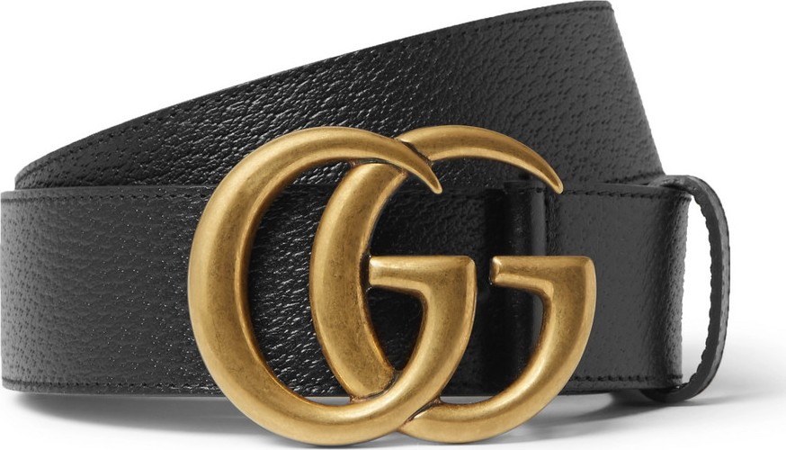 Gucci 4cm Black Full-Grain Leather Belt
