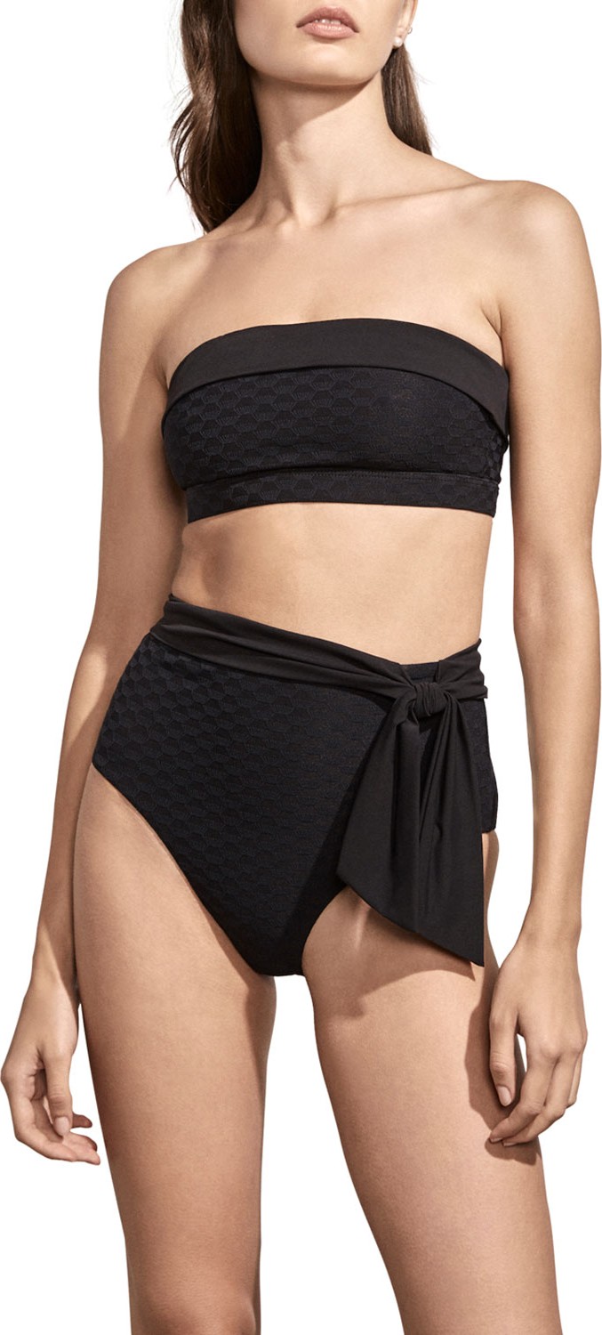 Amaiò Swim Sabine Jacquard Bandeau Bikini Top