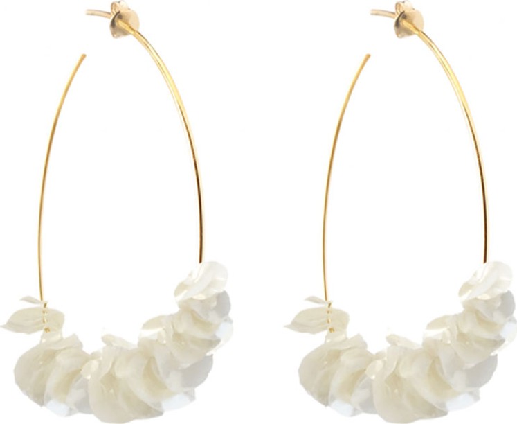 Mignonne Gavigan New York Lolita Sequin Flower Hoop Earrings