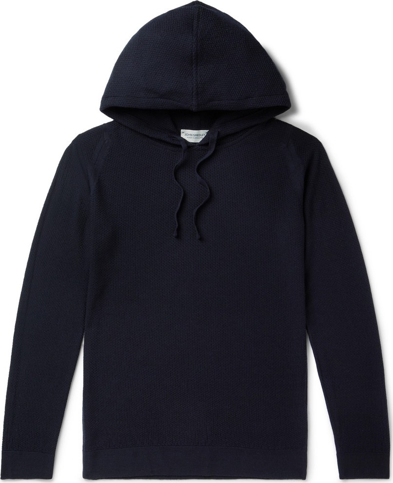 John Smedley 4 Singular Slim-Fit Honeycomb-Knit Merino Wool Hoodie