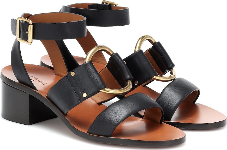 Chloe Embellished leather sandals