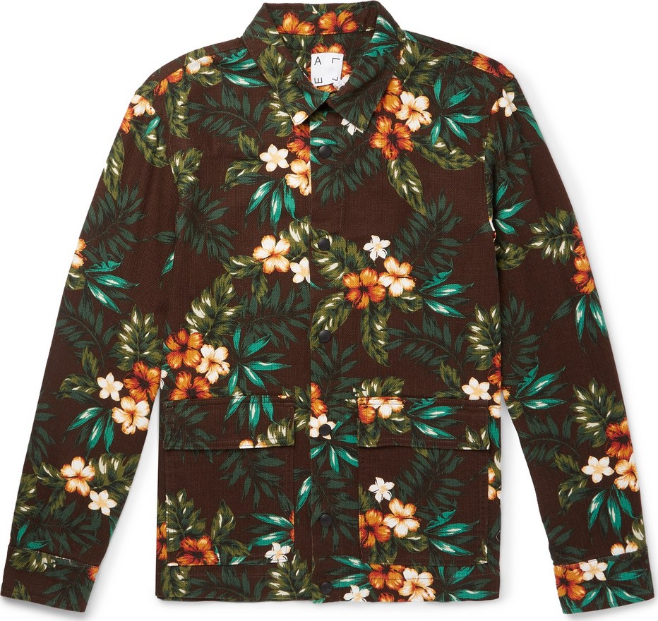 Altea Printed Cotton and Linen-Blend Canvas Blouson Jacket
