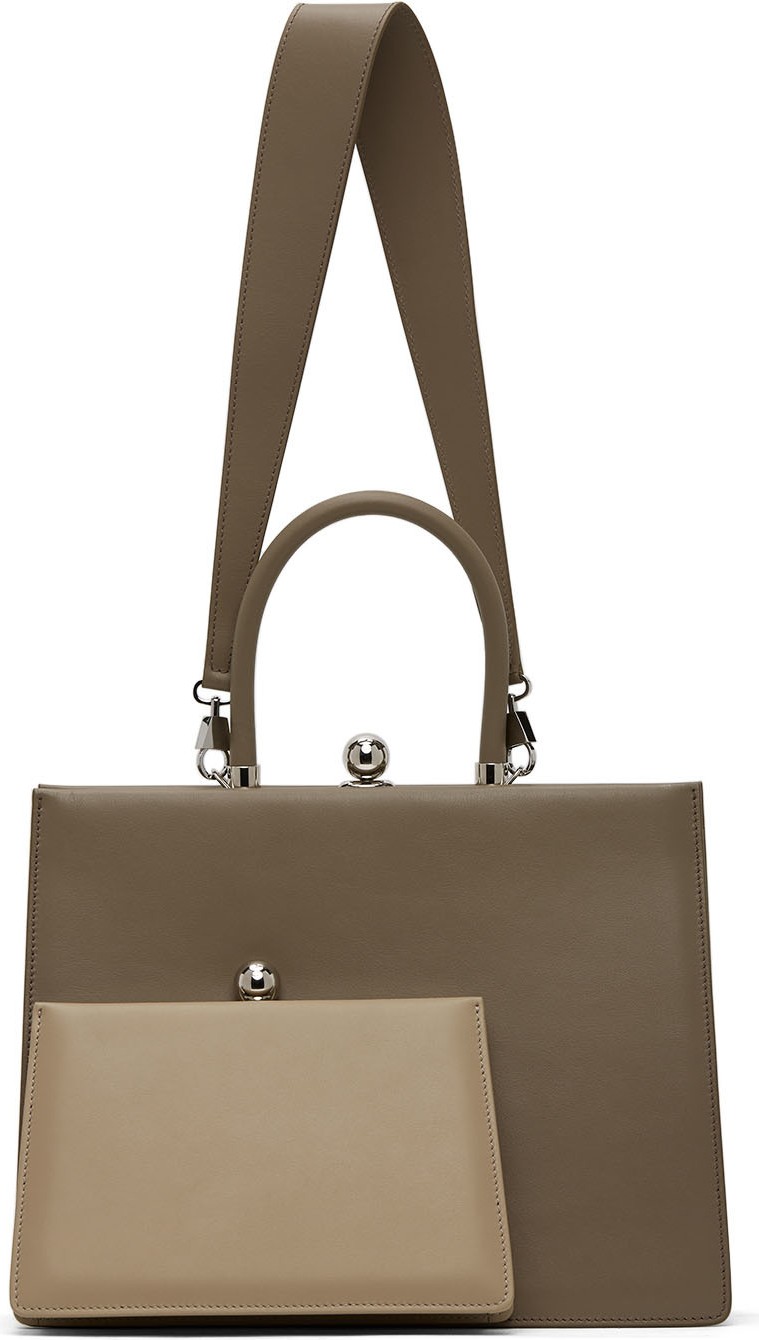 Ratio et Motus Taupe Twin Frame Bag
