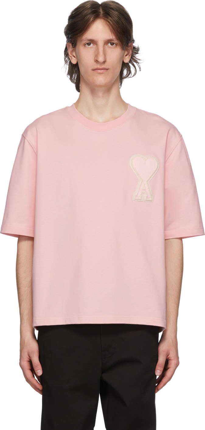 AMI SSENSE Exclusive Pink Ami De Coeur T-Shirt