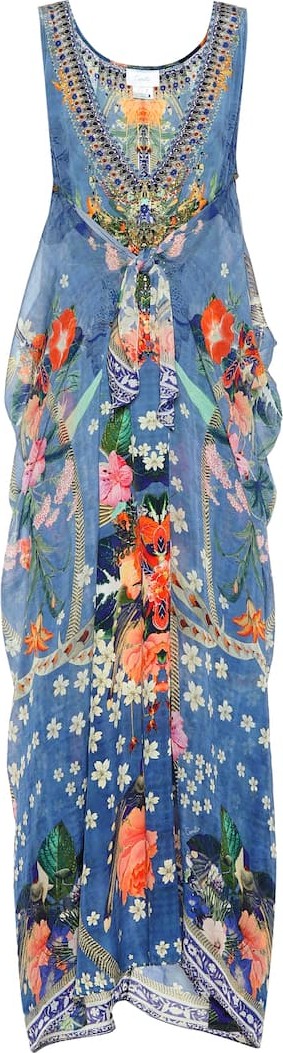 Camilla Printed silk maxi dress