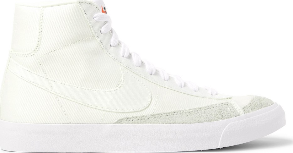 Nike Blazer Mid '77 Suede-Trimmed Canvas Sneakers