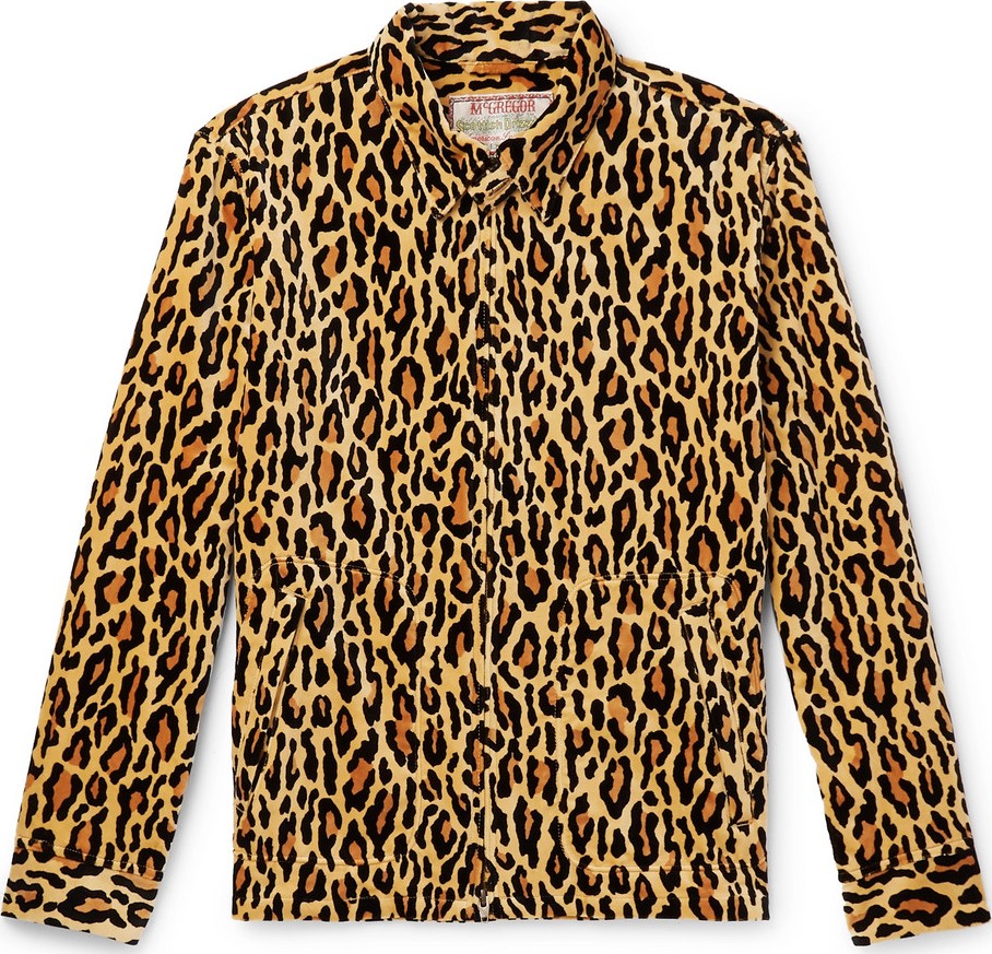 Wacko Maria Leopard-Print Cotton-Velour Jacket