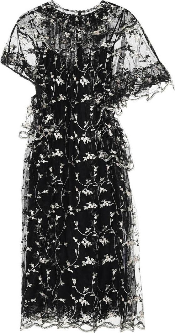 Simone Rocha Floral tulle dress