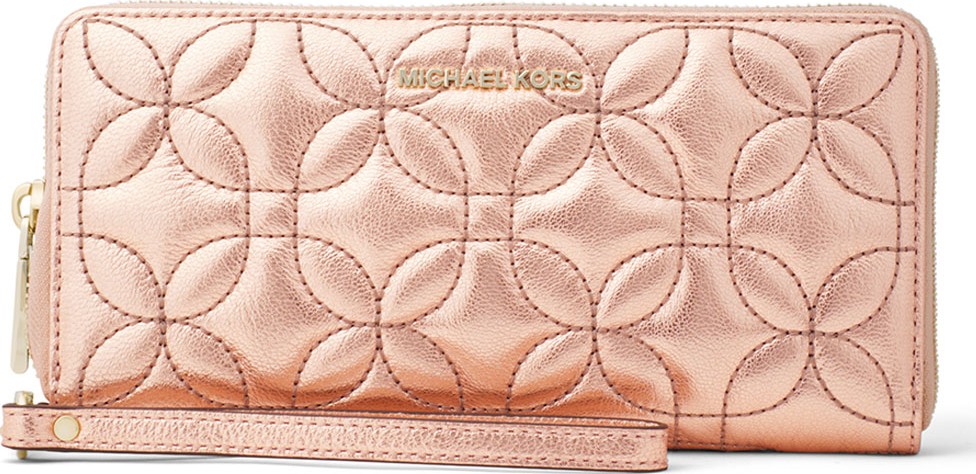 MICHAEL MICHAEL KORS Money Pieces Metallic Travel Continental Wallet