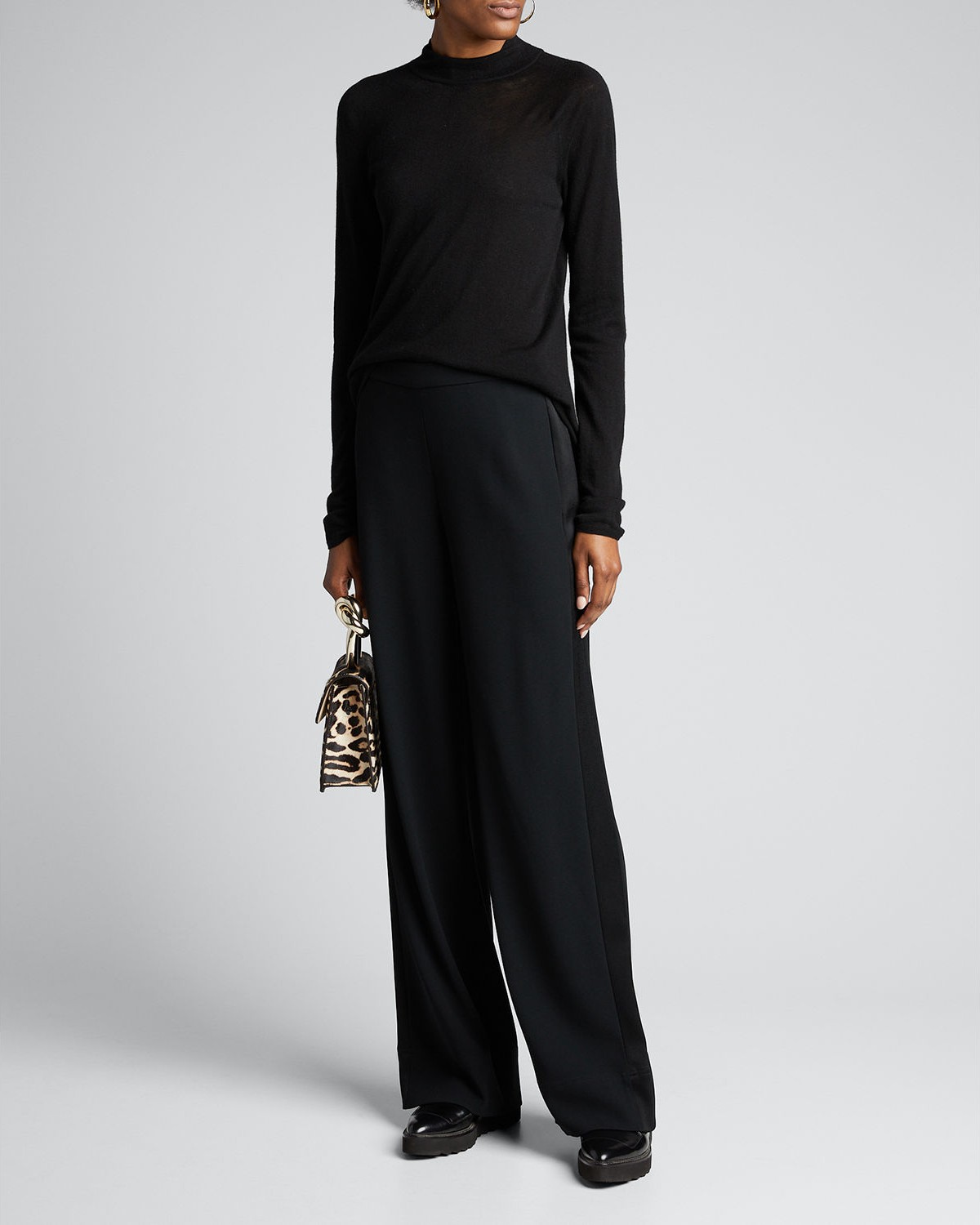 Vince Seamless Funnel-Neck Pullover Sweater