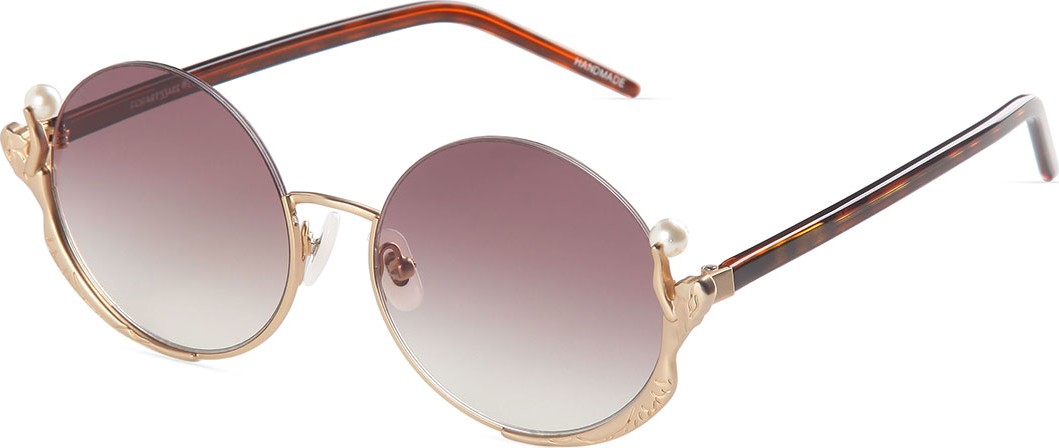 For Art's Sake Semi-Rimless Round Mermaid Sunglasses