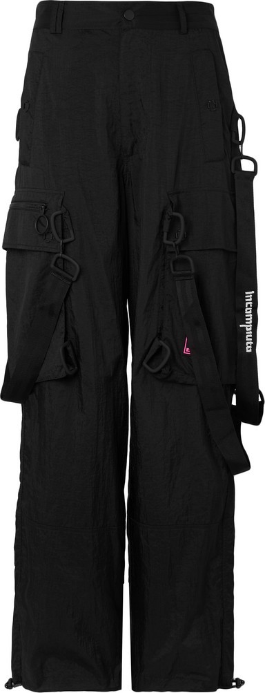 Off White Wide-Leg Logo-Detailed Ripstop Cargo Trousers