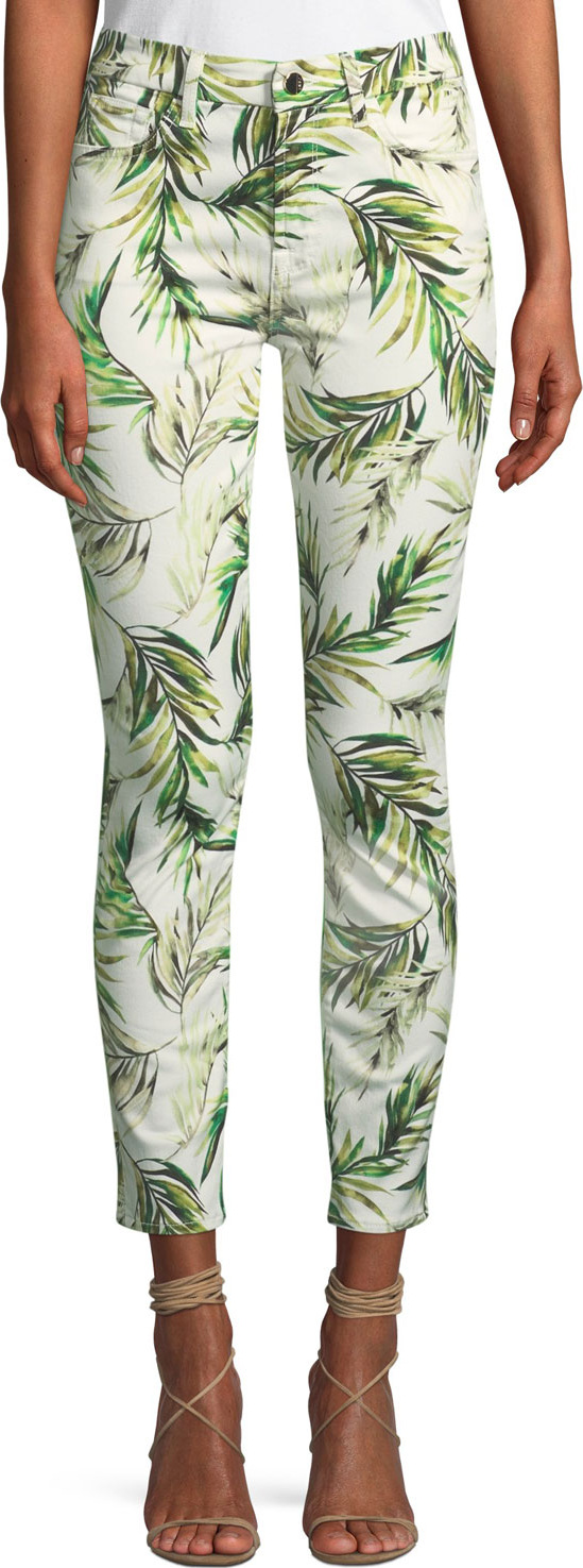 Jen7 Ankle Skinny Palm Fronds Jeans