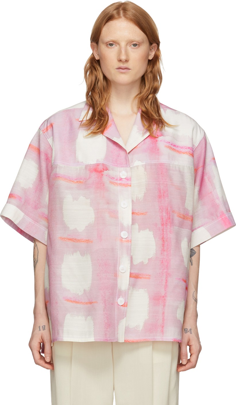 Jacquemus Pink 'La Chemise Vallena' Short Sleeve Shirt