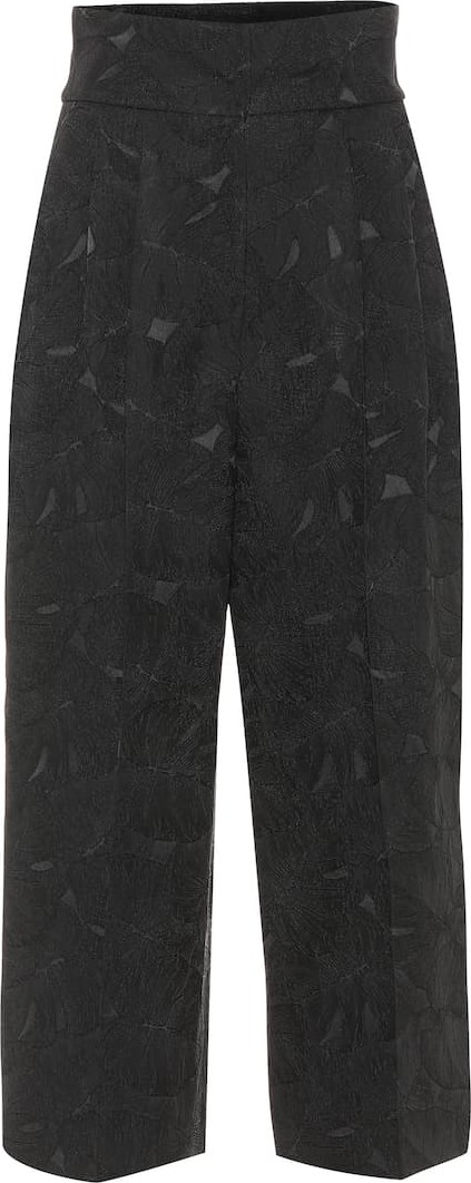 Dolce & Gabbana High-rise cropped jacquard pants