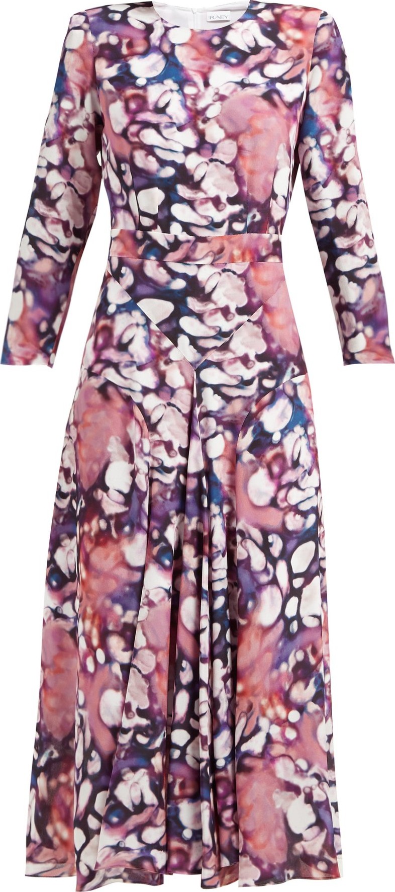 Raey Bracelet sleeve splodge-print silk dress