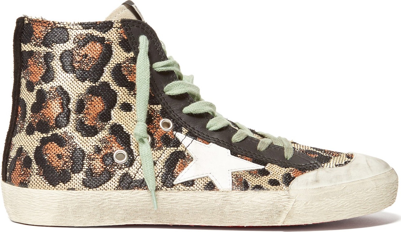 Golden Goose Deluxe Brand Francy leopard high-top trainers