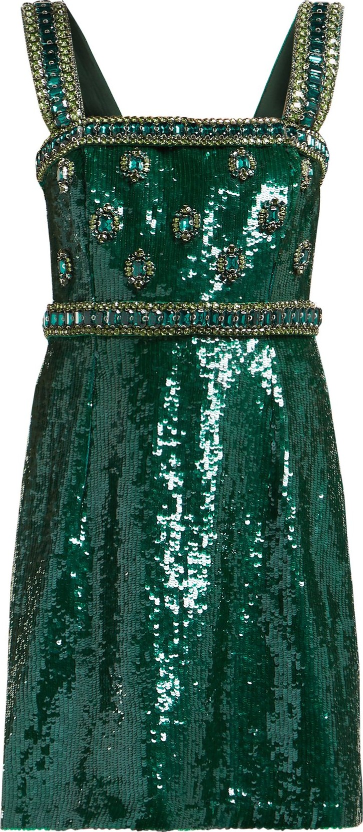 Andrew Gn Sequinned and crystal-embellished mini dress
